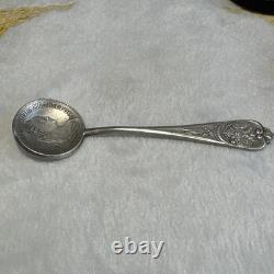 1757 Antique Russian Coin Spoon stamped 84 work master M. F. With other stamps