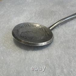 1757 Antique Russian Coin Spoon stamped 84 work master M. F. With other stamps