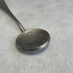 1757 Antique Russian Coin Spoon stamped 84 work master M. F. With other stamps