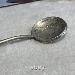 1757 Antique Russian Coin Spoon stamped 84 work master M. F. With other stamps