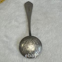 1757 Antique Russian Coin Spoon stamped 84 work master M. F. With other stamps
