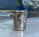 1800s Antique Imperial Russian Sterling Silver 84 Etched Wine Cup Shot Kiddush