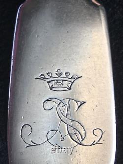 1855 Crown Monogram Rare Spoon Romanov Russian Imperial Silver 84 Antique Russia