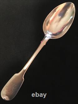 1855 Crown Monogram Rare Spoon Romanov Russian Imperial Silver 84 Antique Russia