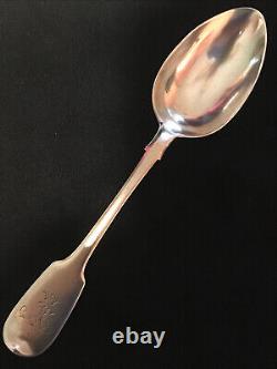 1855 Crown Monogram Rare Spoon Romanov Russian Imperial Silver 84 Antique Russia