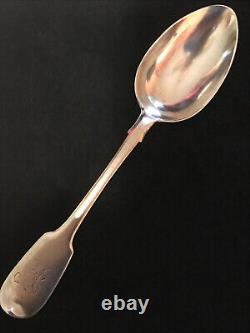 1855 Crown Monogram Rare Spoon Romanov Russian Imperial Silver 84 Antique Russia