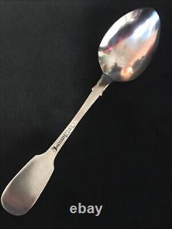 1855 Large Crown Monogram Gubkin Spoon Romanov Russia Imperial Silver 84 Antique