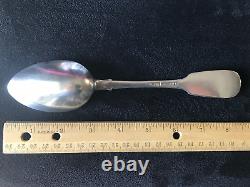 1855 Large Crown Monogram Gubkin Spoon Romanov Russia Imperial Silver 84 Antique