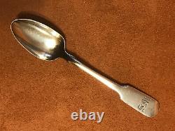 1856 Original Set 6 Monogram Tea Spoon Russian Imperial Antique Silver 84 Russia