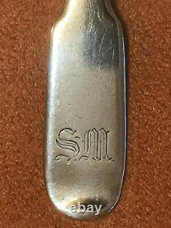 1856 Original Set 6 Monogram Tea Spoon Russian Imperial Antique Silver 84 Russia