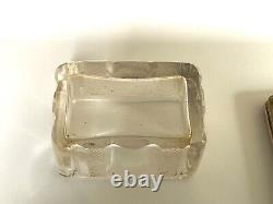 1867 Antique crystal or Glass & silver 84 Imperial Russian box