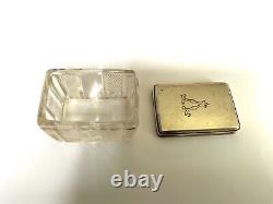 1867 Antique crystal or Glass & silver 84 Imperial Russian box