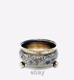 1871 Rare Salt Cellar Russian Tsarist Imperial Silver 84 Antique Collection/Gift