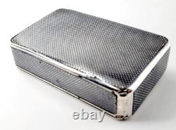 1874 Imperial Russian Niello Solid Silver Cigarette Case 84 With Troika Scene