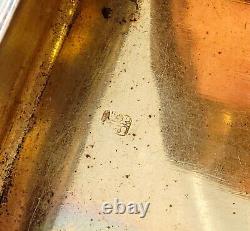 1874 Imperial Russian Niello Solid Silver Cigarette Case 84 With Troika Scene