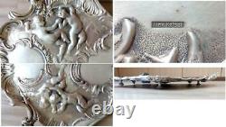 1880's Antique Imperial Russian Alex Katsch Big Silver Tray Silver Plated Marked