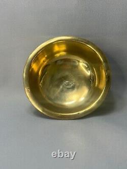 1880s Antique Imperial Russian Alechnikov&Zimin Brass Samovar Drip Bowl Polished