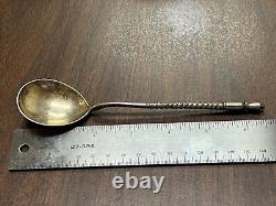 1887 Imperial Russian Silver 6.5 engraved serving spoon