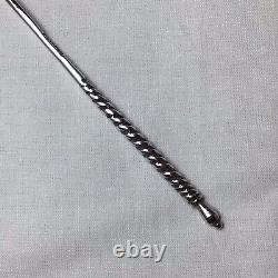 1887 Imperial Russian Solid Silver 84 Zol Picture Back & Twist Handle Spoon