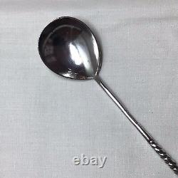 1887 Imperial Russian Solid Silver 84 Zol Picture Back & Twist Handle Spoon