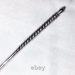 1887 Imperial Russian Solid Silver 84 Zol Picture Back & Twist Handle Spoon