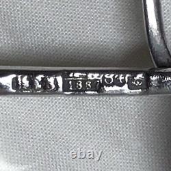 1887 Imperial Russian Solid Silver 84 Zol Picture Back & Twist Handle Spoon