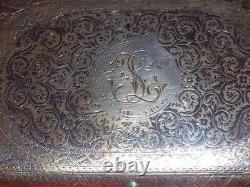 1890 Rare Box Monogram Silver 84 Russian Imperial Troika Cigarette Case Antiques