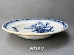 1890s Antique Imperial Russian Kuznetsov Porcelain Plate Cobalt Blue Floral 9.5