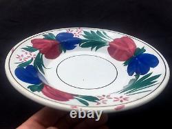 1890s Antique Imperial Russian Porcelain Plate painting flowers