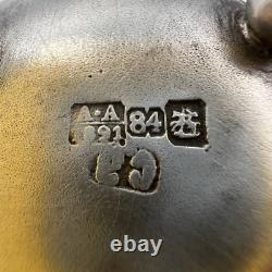 1891 Original Antique Imperial Silver 84 Engraved Caviar Bowl Salt Cellar 21.7gr