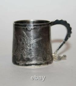 1894 Antique Imperial Russian Sterling Silver 84 Small Cup Mug Drink 31.2 gr