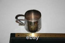 1894 Antique Imperial Russian Sterling Silver 84 Small Cup Mug Drink 31.2 gr