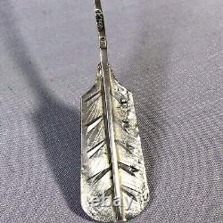 1899 Imperial Russian Solid Silver Rare ARROW Spoon, By Gedeon Naz, Bychkov
