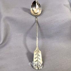 1899 Imperial Russian Solid Silver Rare ARROW Spoon, By Gedeon Naz, Bychkov