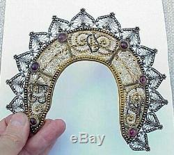 1900 Rare Russian Imperial Icon Jesus Christ God 84 Silver Filigree Oklad Gold