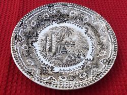 1900s Antique Imperial Russian Kuznetsov Odessa Porcelain Plate with landscape