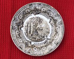 1900s Antique Imperial Russian Kuznetsov Odessa Porcelain Plate with landscape