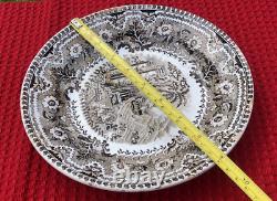 1900s Antique Imperial Russian Kuznetsov Odessa Porcelain Plate with landscape