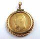 1904 Gold 5 Rouble Pendant Ruble Bezel Original Russian Imperial Antique Russia