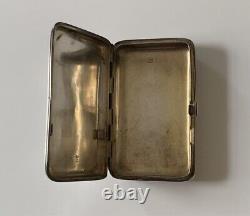 1908 Antique Imperial Russian Silver 84 Cigarette Case Engraved Marked