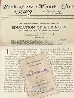 1930 Russian Imperial Antique Plate Grand Duchess Maria Royalty Signed Autograph