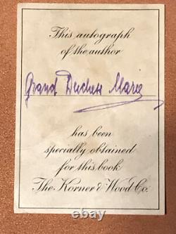 1930 Russian Imperial Antique Plate Grand Duchess Maria Royalty Signed Autograph