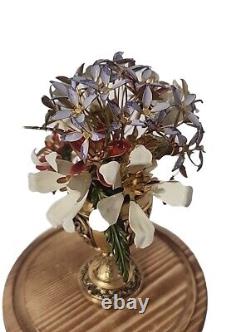 1978 Igor Carl Fabergé Imperial Russian Bouque Handmade gold 24K Stems flowers