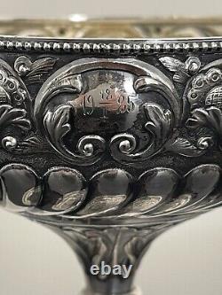 19 C Imperial Russian 84 Silver Repousse Compote or Bowl By Mikhail Tarasov 468g