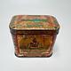 19c. Antique Imperial Russian Kusmi Tea Kousmitchof Litho Tin Caddy Box