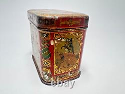 19c. Antique Imperial Russian Kusmi Tea Kousmitchof Litho Tin Caddy Box