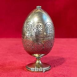 19c. Imperial Russian 84 Silver Opening Easter Egg