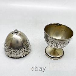 19c. Imperial Russian 84 Silver Opening Easter Egg