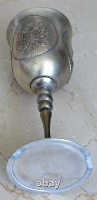 19c RUSSIAN IMPERIAL CUP MEDAL GLASS CHALICE KOVSH GOBLET EGG GOLD SILVER BOWL