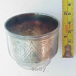 19c. RUSSIAN IMPERIAL ROYAL 84 SILVER GOBLET CHALICE VODKA SILVER COIN CUP SHOT